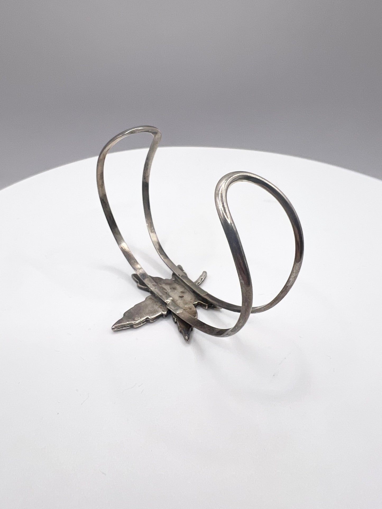 Sterling Silver Turquoise & Coral Leaf