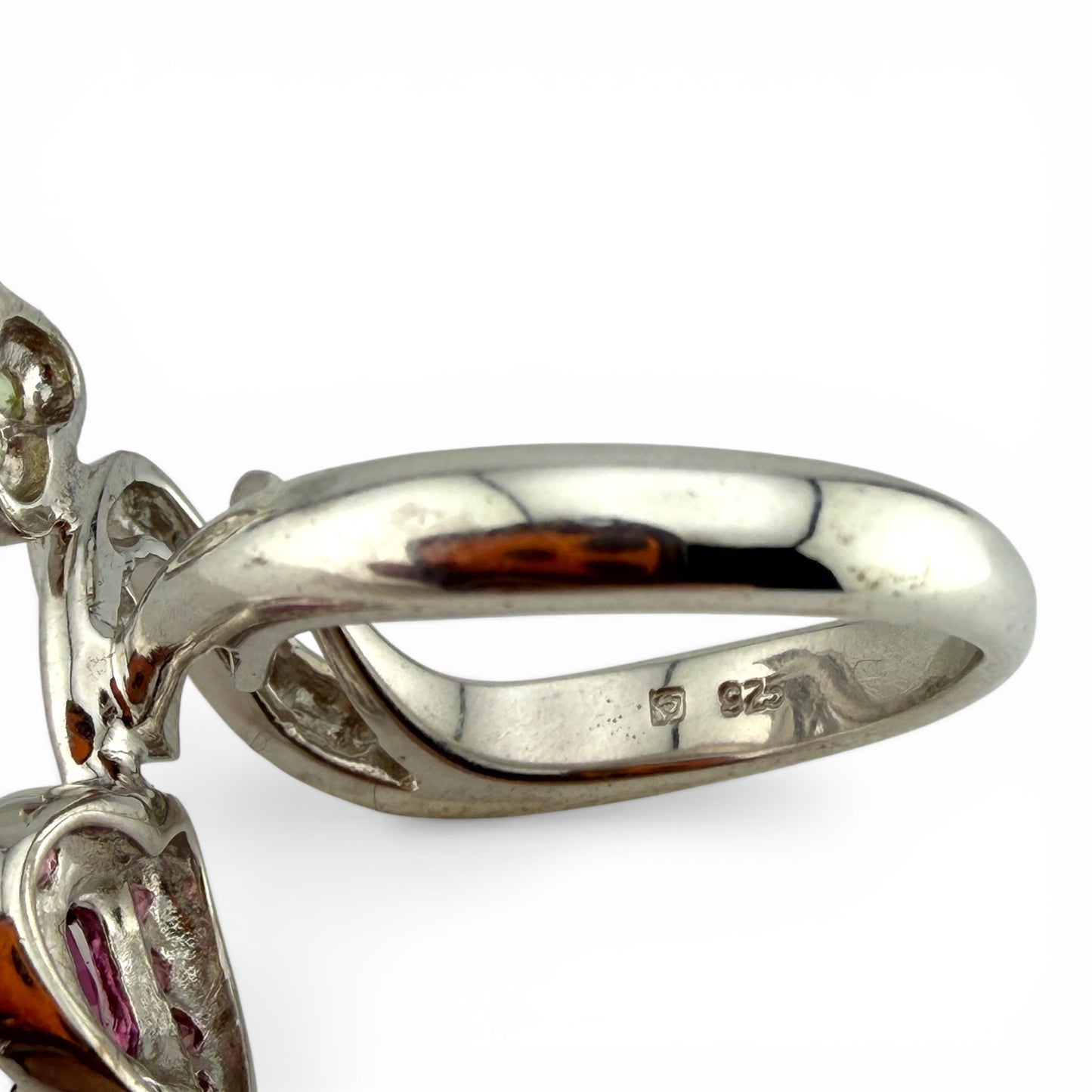 Sterling Silver Double Heart "Flower" Ring