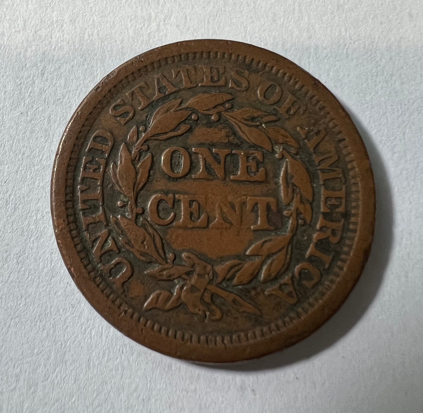 1854 Large Cent VF-30