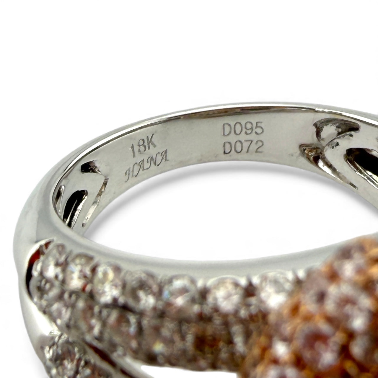 18K 2-Tone I1 H 1.09CT/1.5CTW Diamond Pear Engagement Ring
