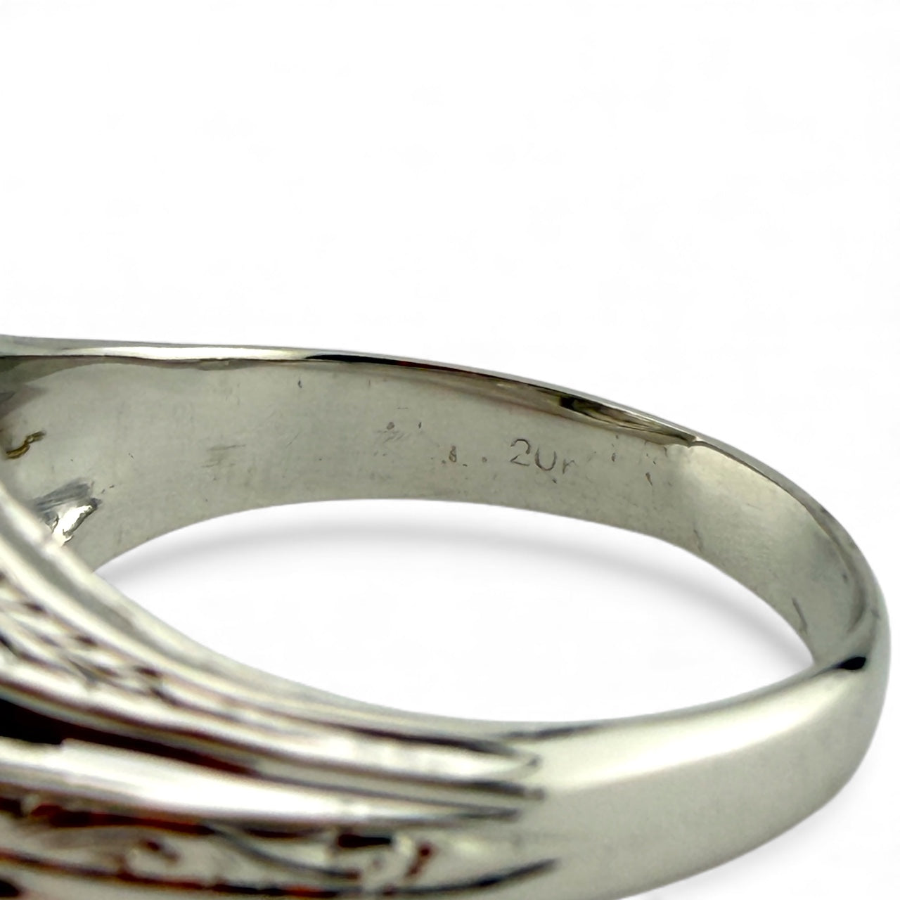 White 20K VS2 H .72CT Diamond Ring