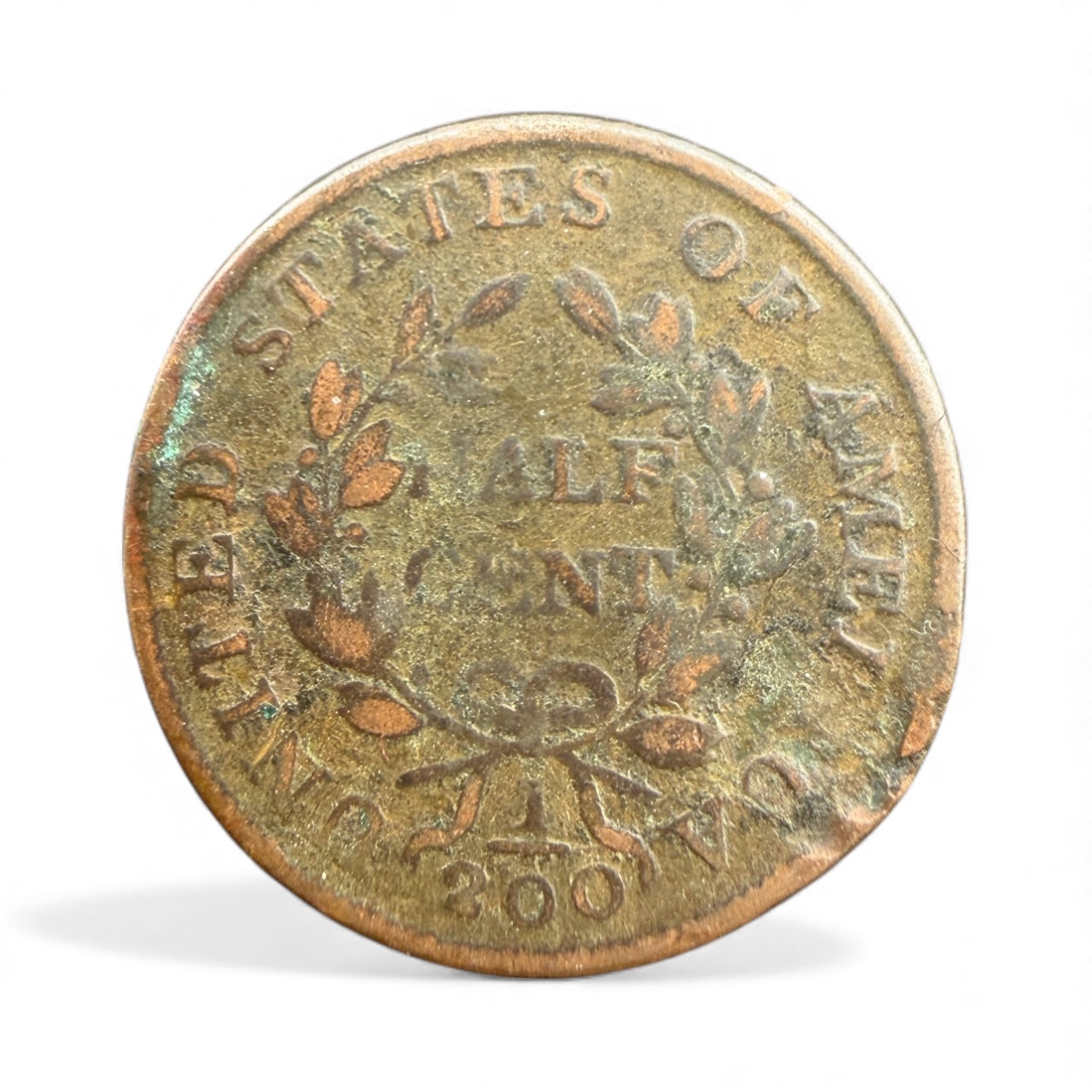 1803 Half Cent w/Reverse Damage