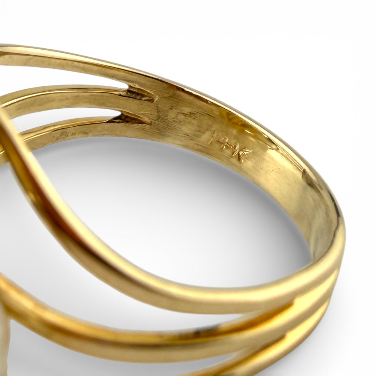 Yellow 14K Multi-Pearl & Diamond Ring