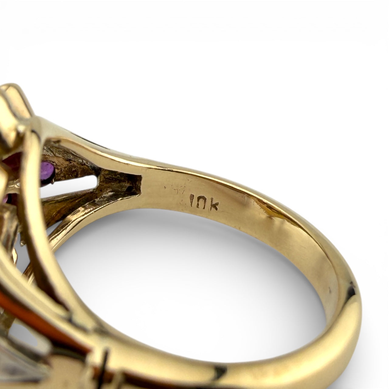 Yellow 10K Vintage Ruby & Star Sapphire Ring