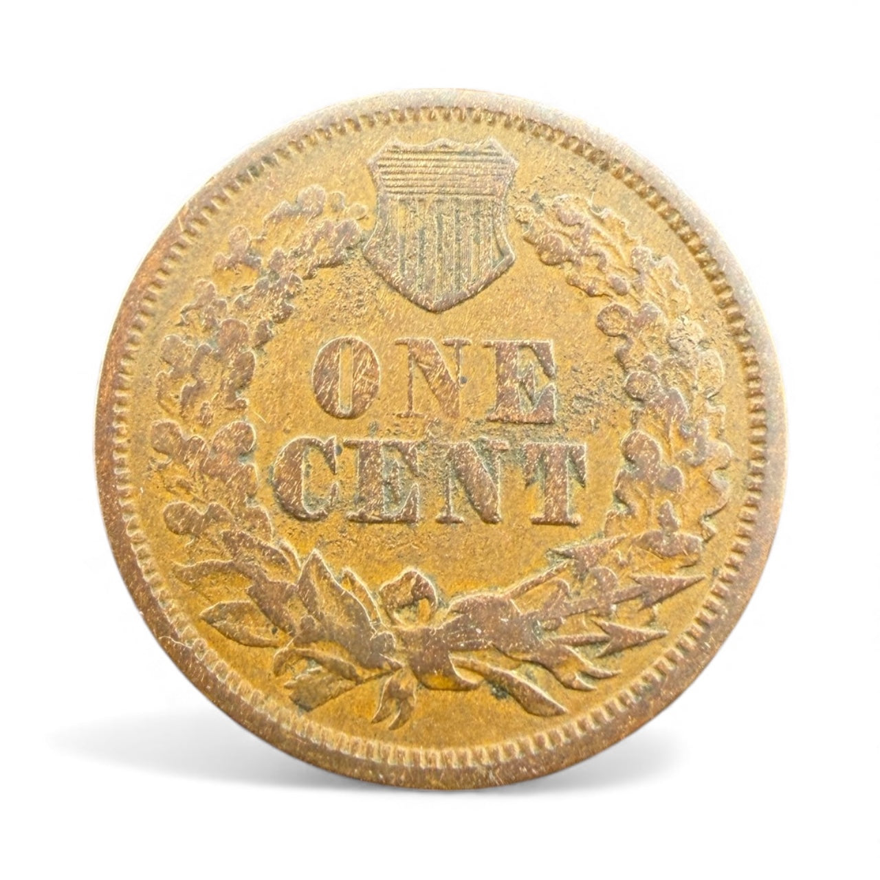 1864 Indian Head Penny w/L on Ribbon