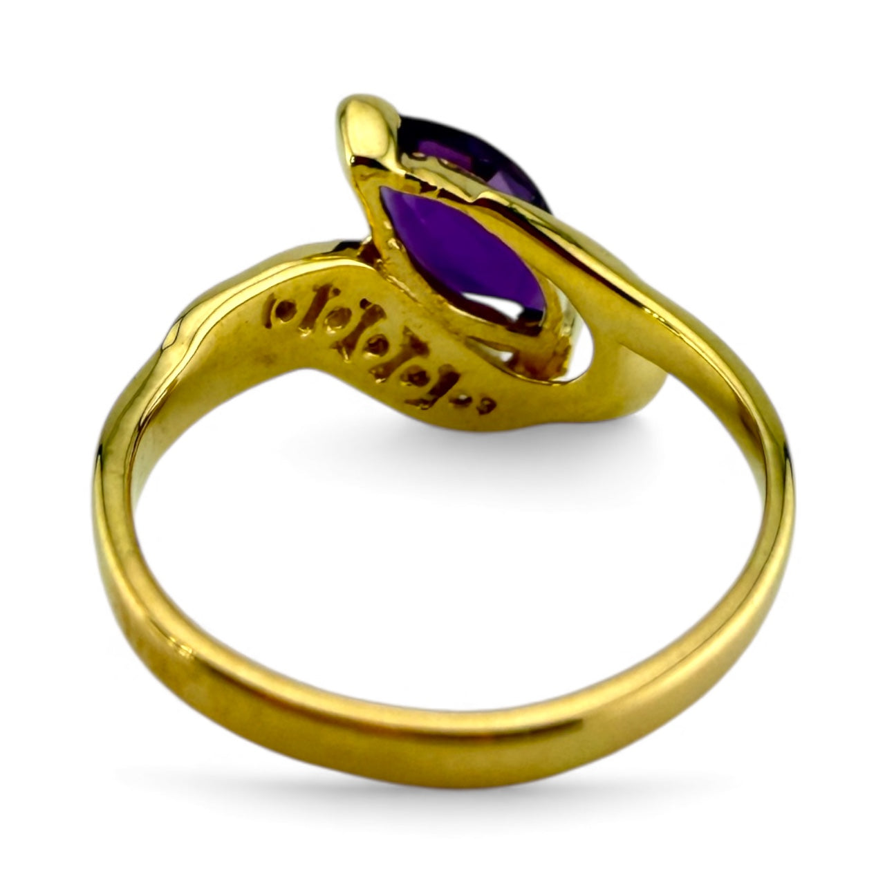 Yellow 14K Amethyst & .13CTW Diamond Ring