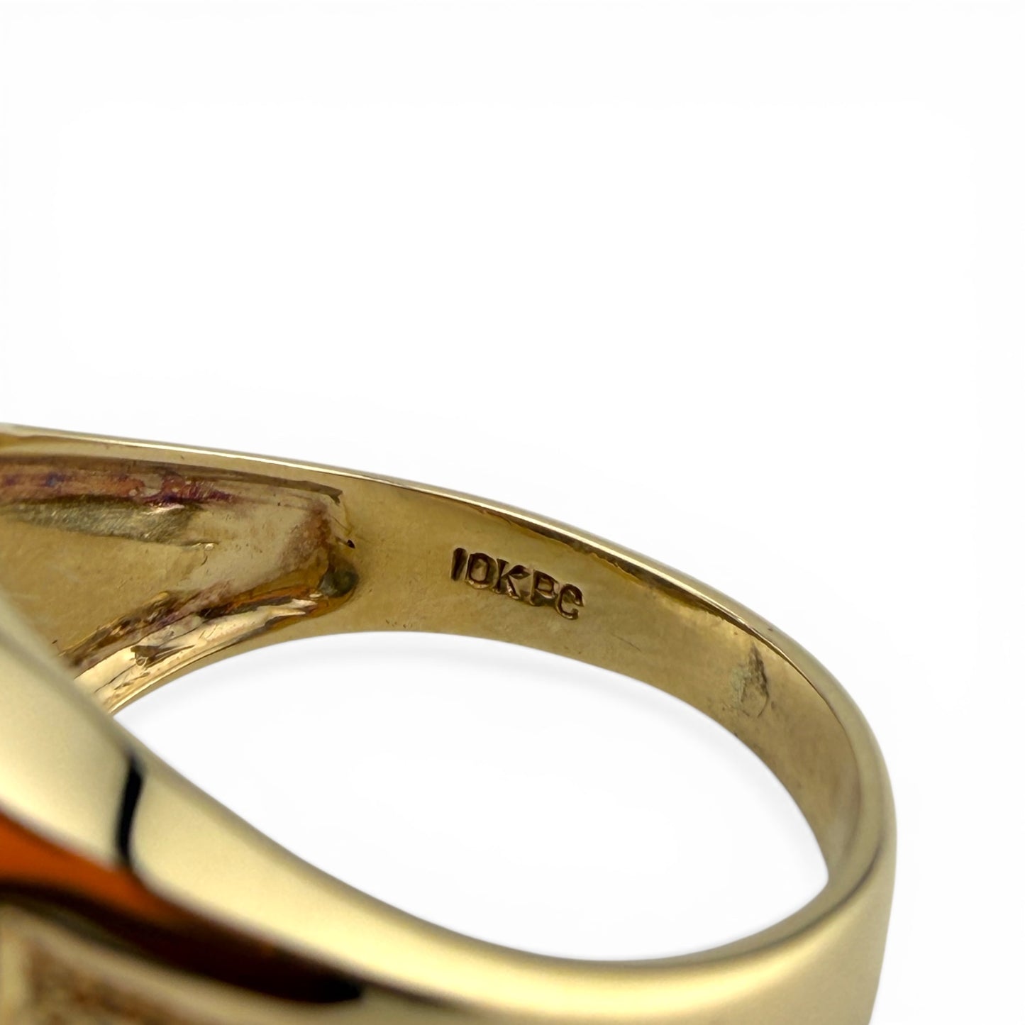 Yellow 10K Hematite Masonic Ring