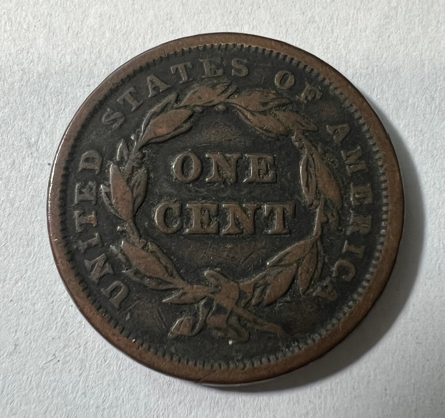 1843 Large Cent VF-20