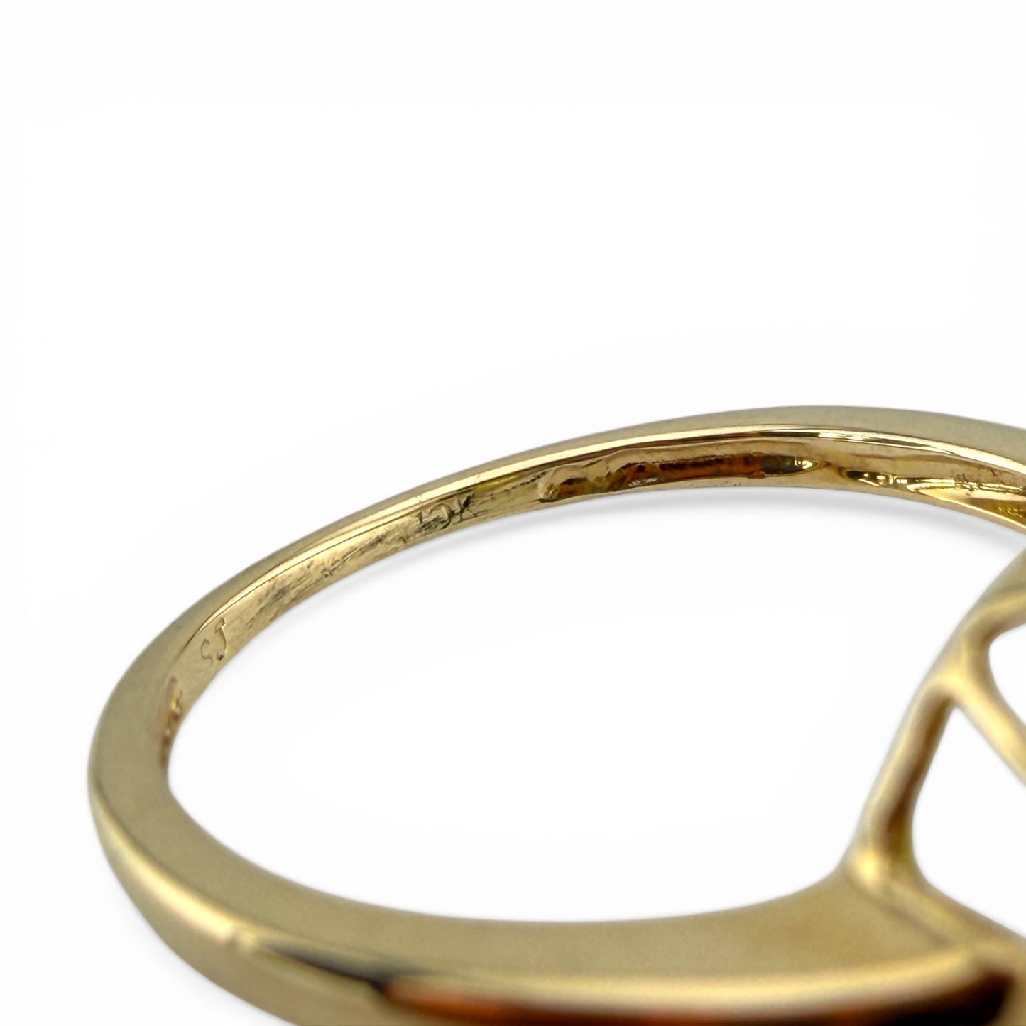 Yellow 10K .14CTW Diamond & Peridot Ring