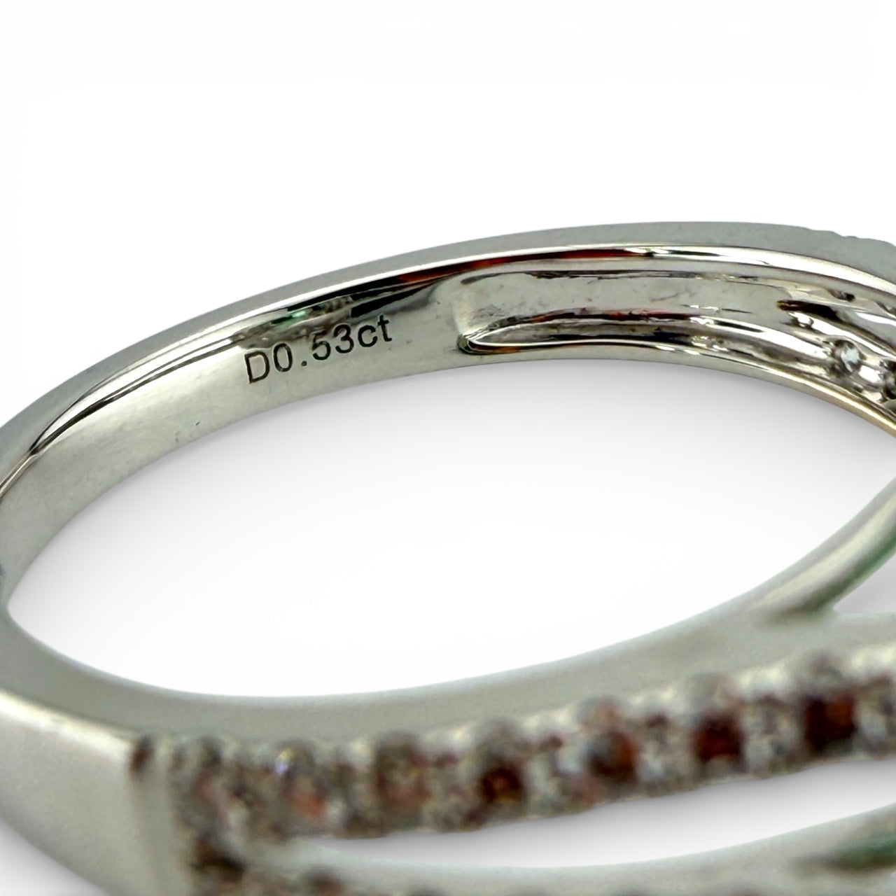 White 18K .84CT Emerald & .53CTW Diamond Ring