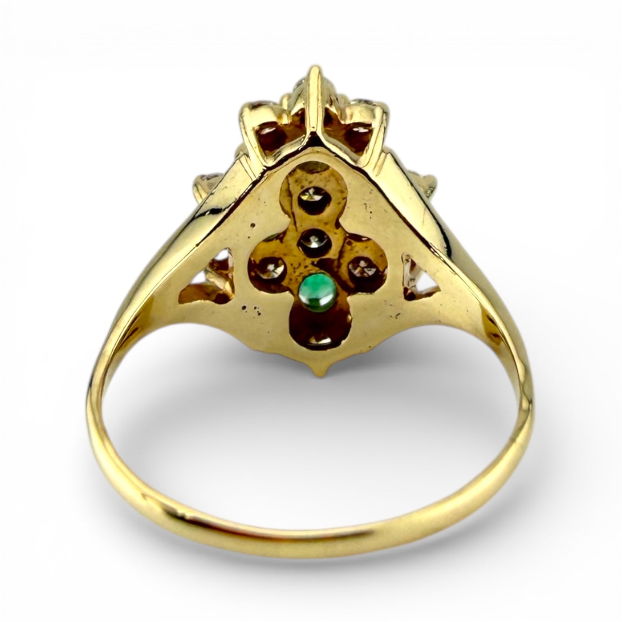 Yellow 14K Emerald & .56CTW Diamond Ring