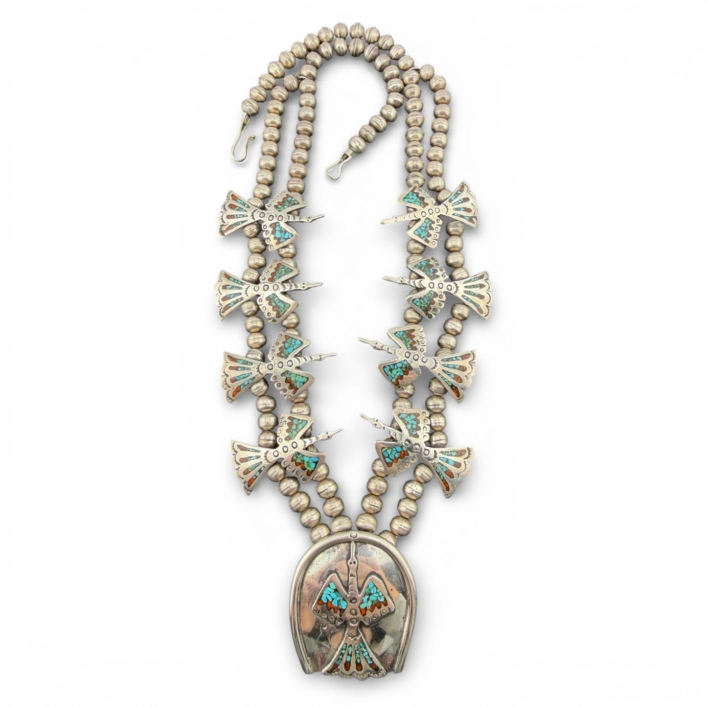 Sterling Silver Turquoise Navajo Necklace