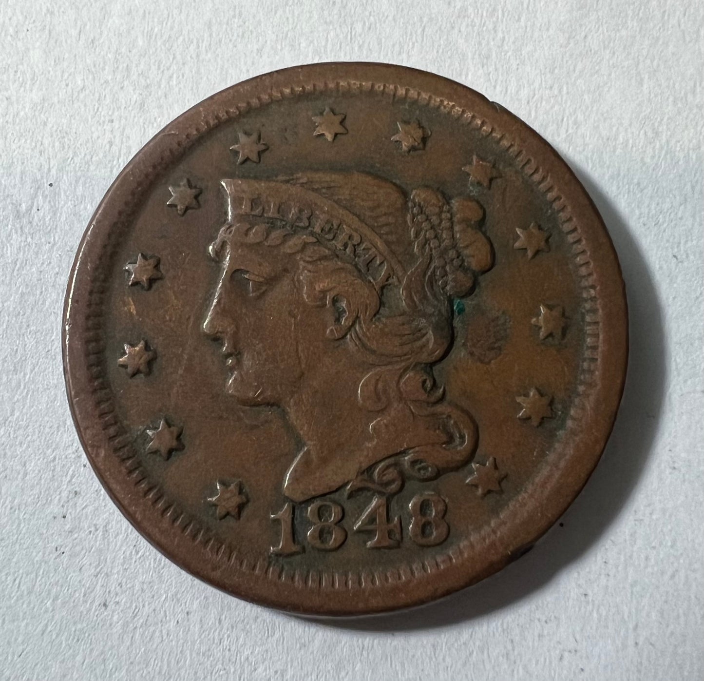 1848 Large Cent VF-30