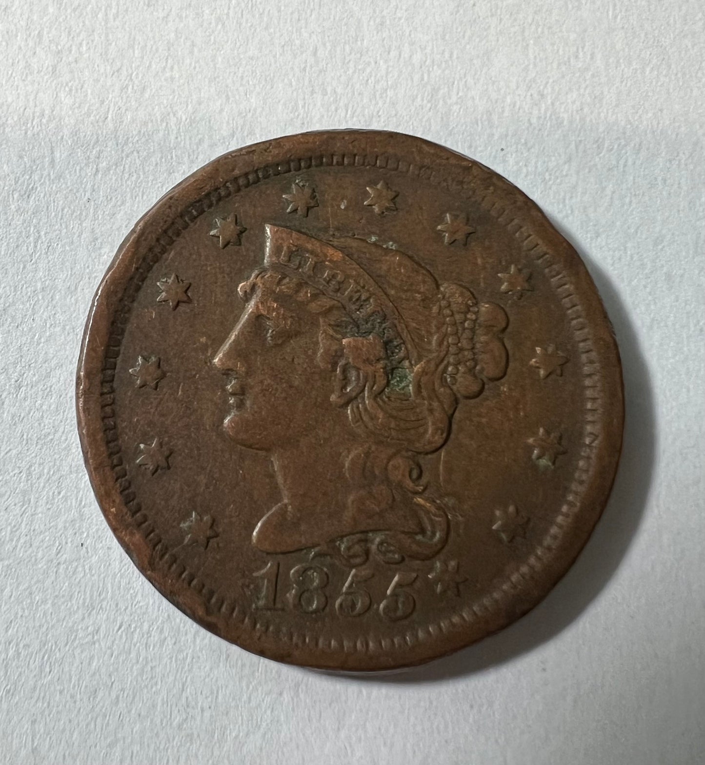 1855 Large Cent VF-20