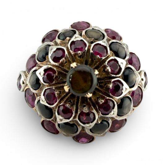 Yellow 10K Vintage Ruby & Star Sapphire Ring