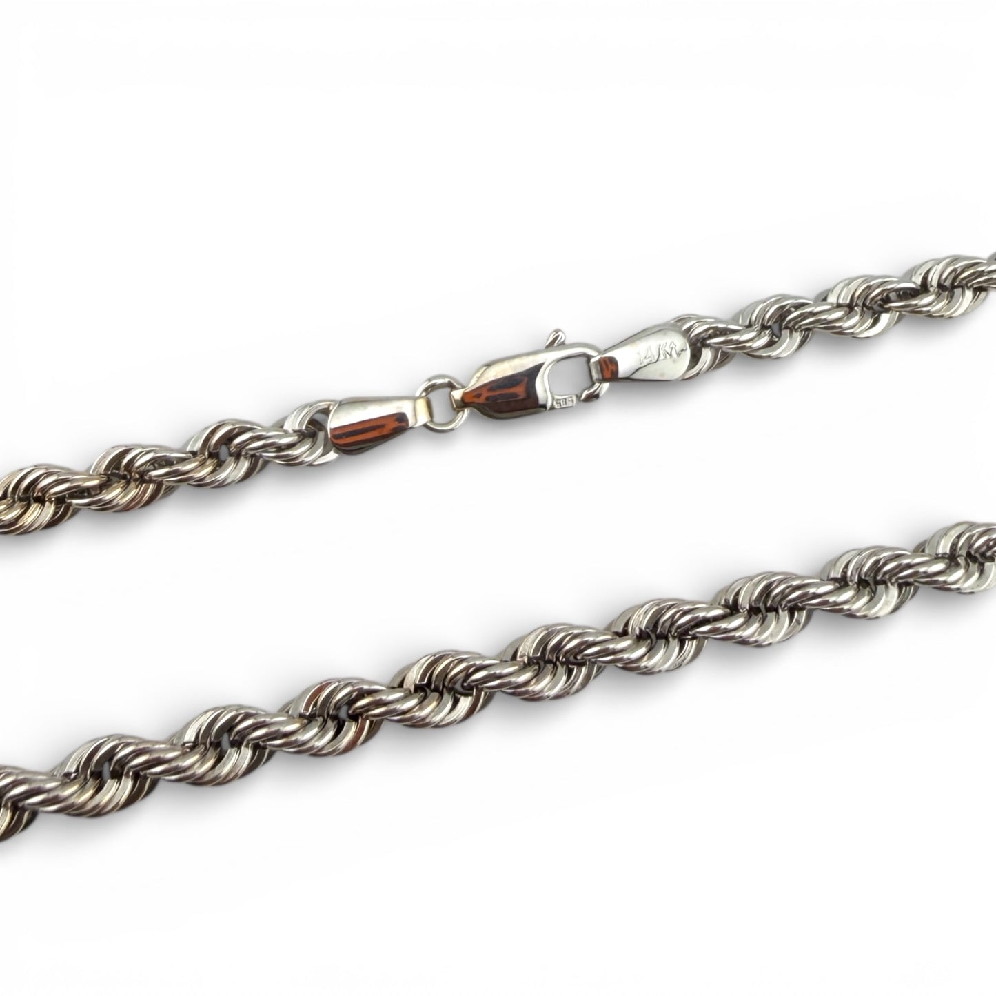 White 14K 22” Rope Chain