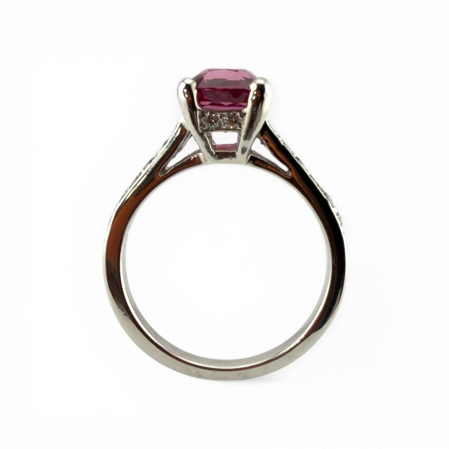 White 14K 1.86CT Tourmaline & Diamond Ring