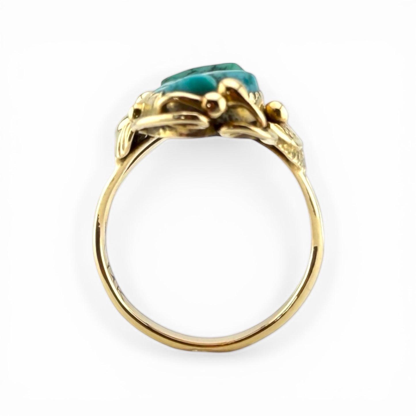 14K Native American Turquoise Ring