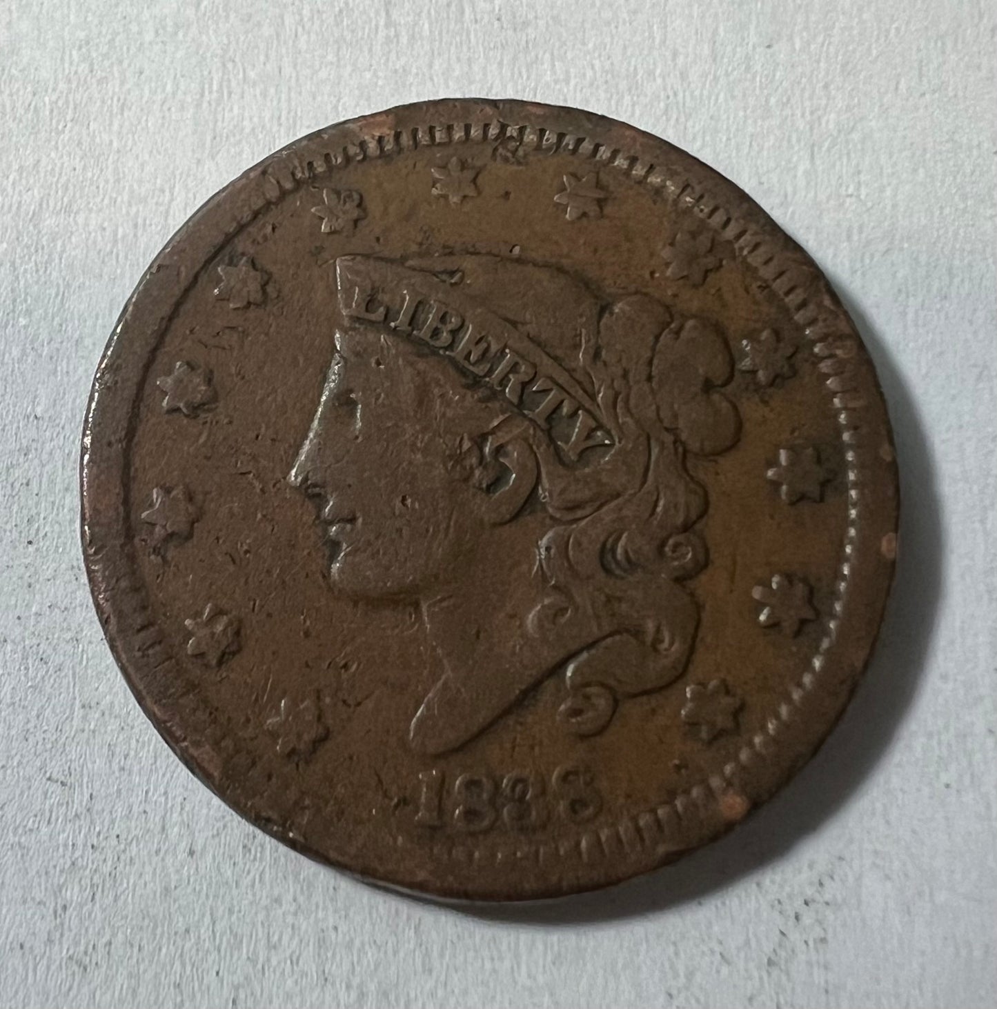 1838 Large Cent VF-20