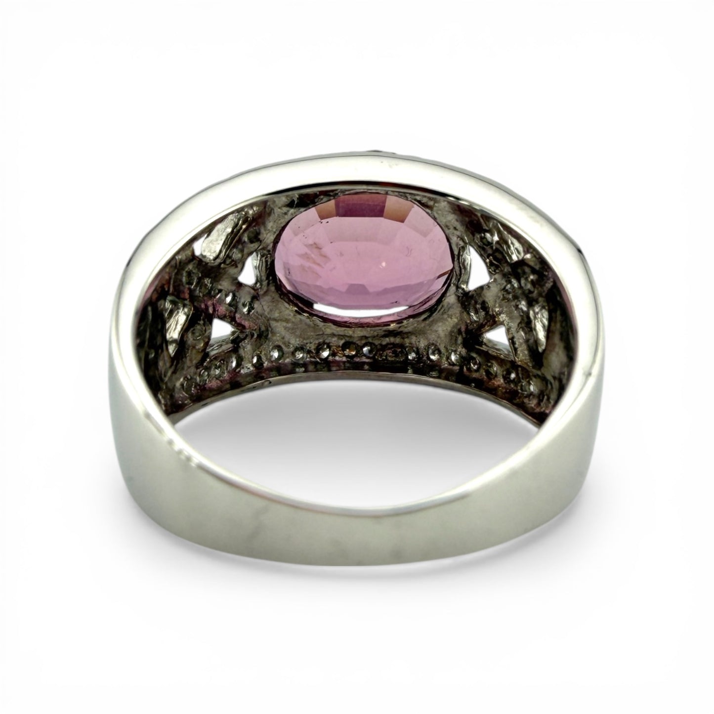 W18K Tourmaline & .50CTW Diamond Ring