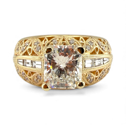 Yellow 14K I1 I 1.67CT/.38CTW Diamond Engagement Ring