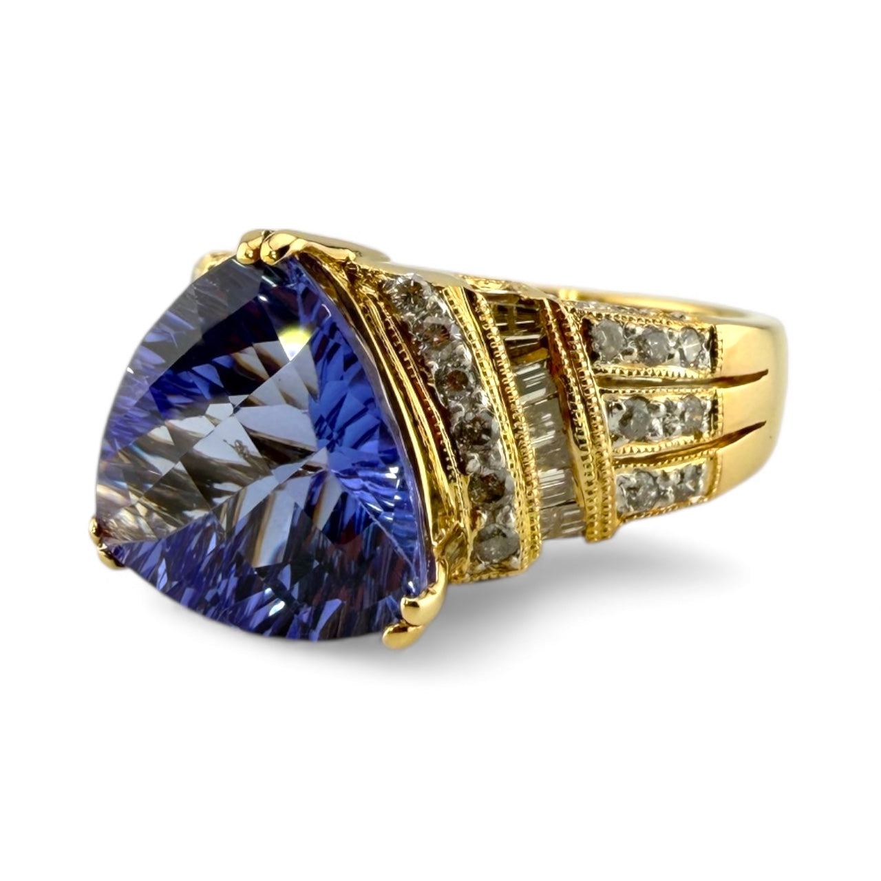 Yellow 14K Dyach 4.44CT Tanzanite & .61CTW Diamond Ring