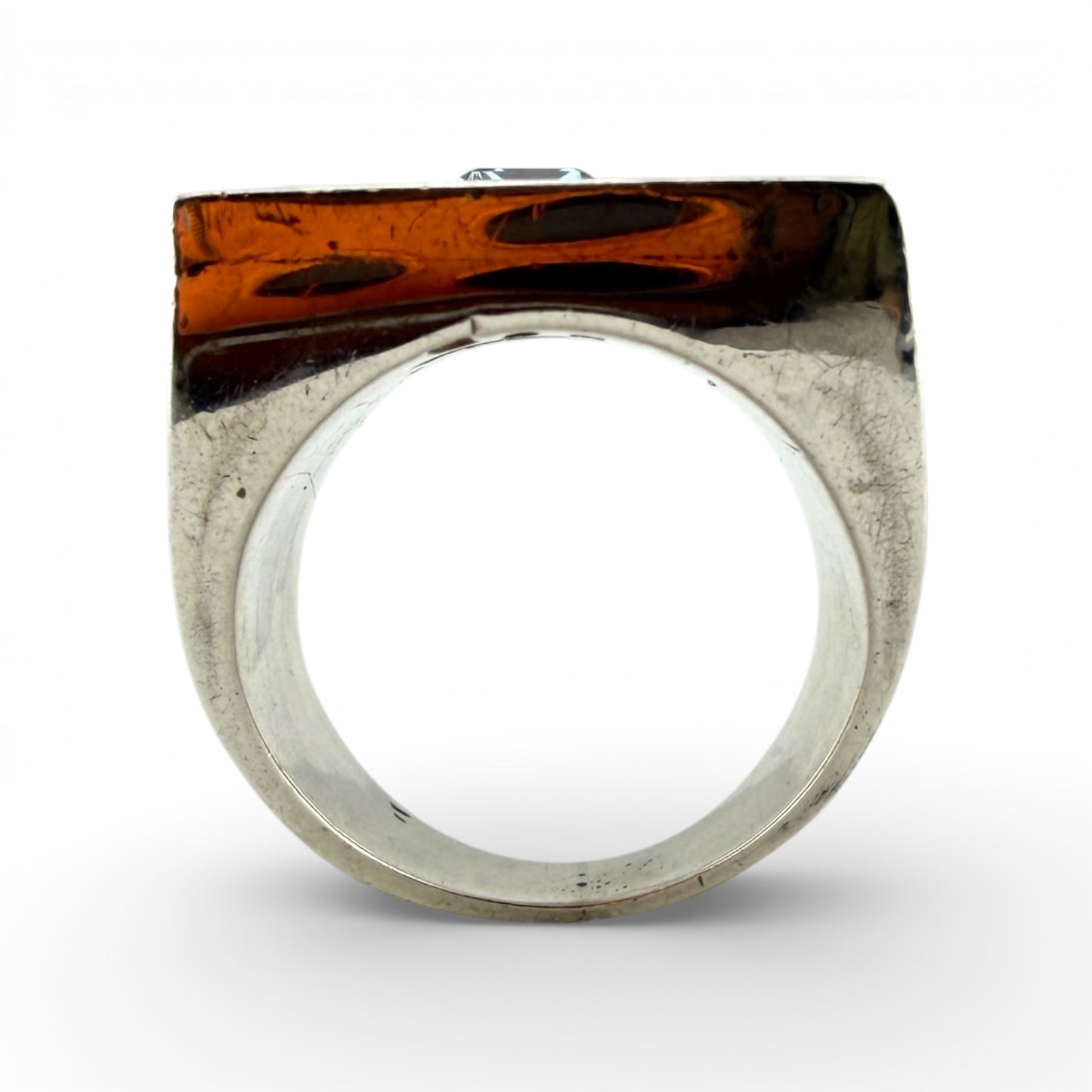 Sterling Silver & Synthetic Aquamarine Toño Ring