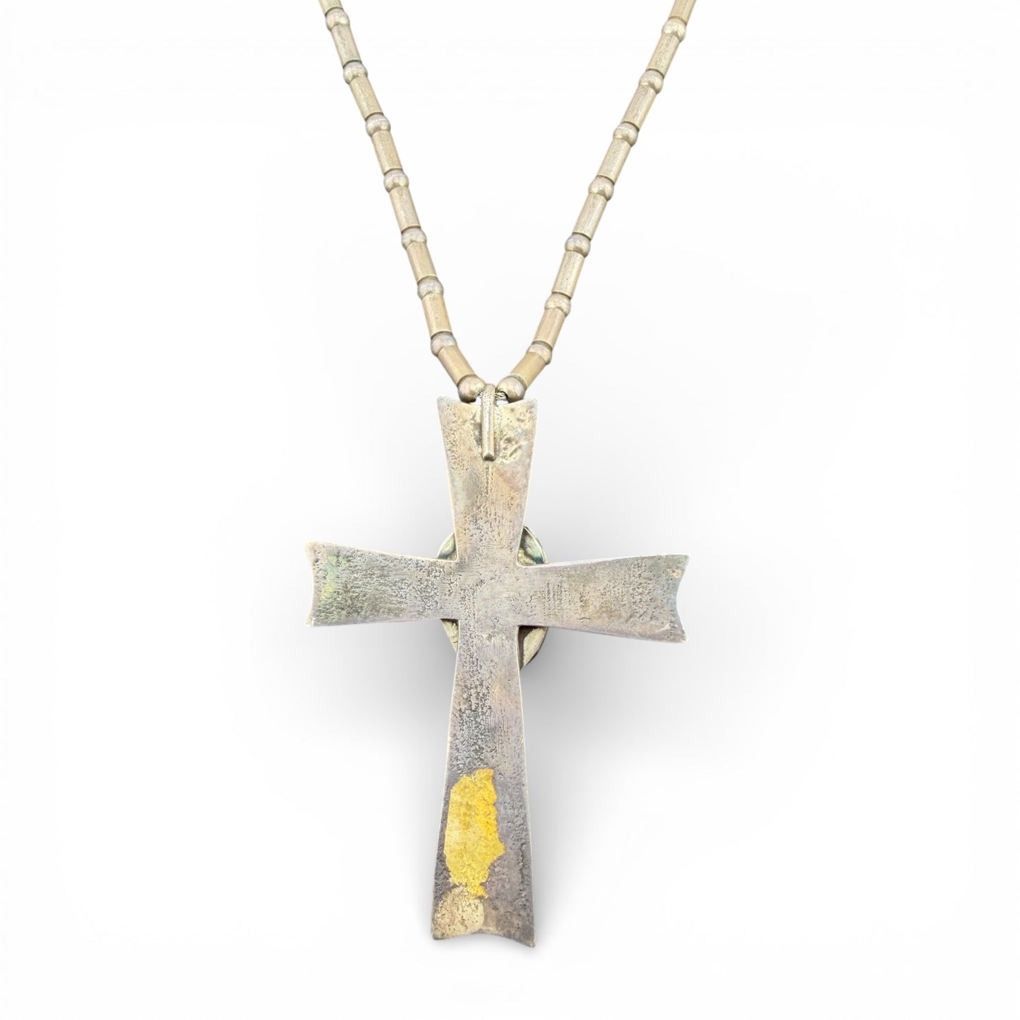Sterling Silver Turquoise Cross Necklace