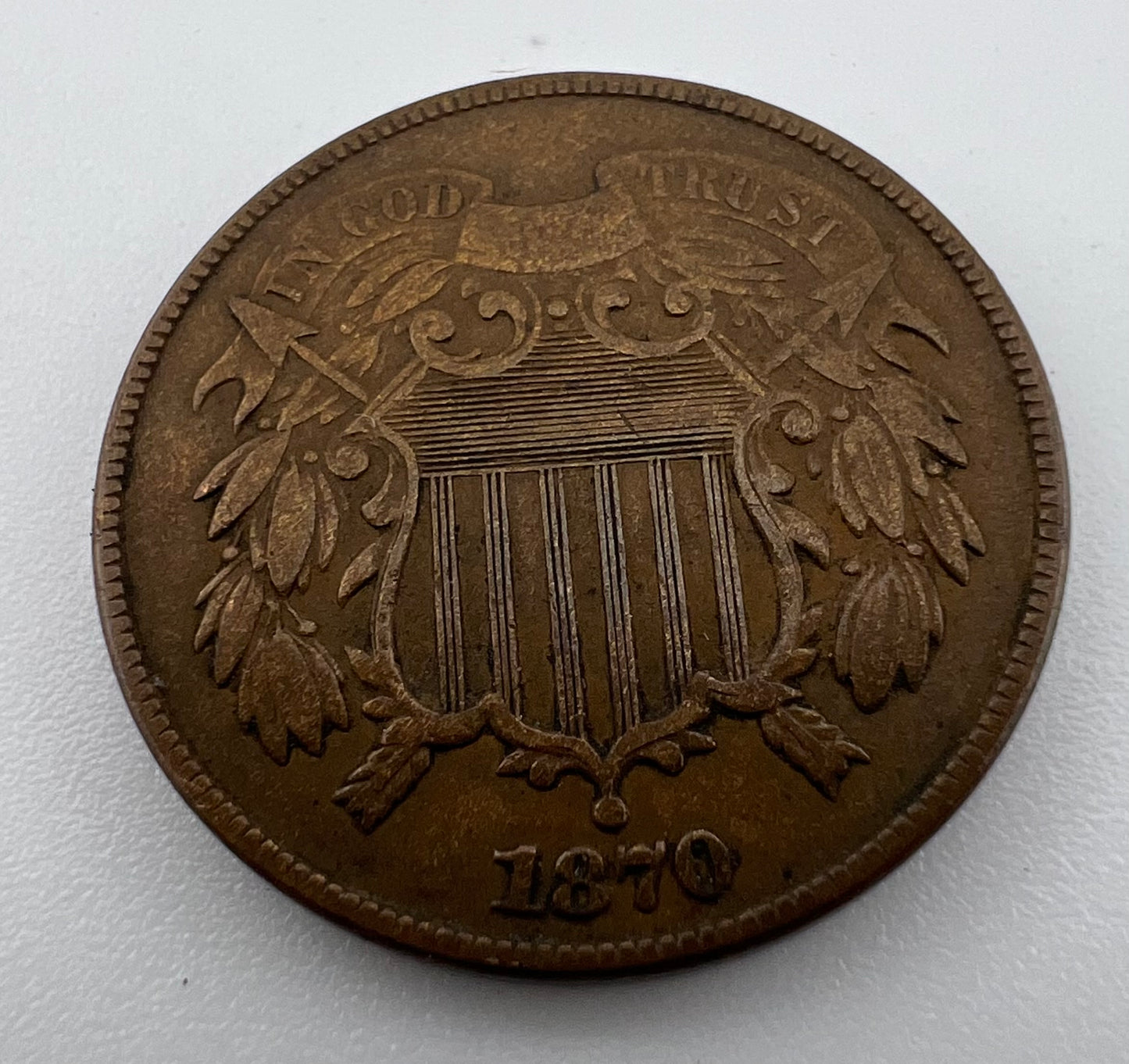 1870 2 Cents VF-20