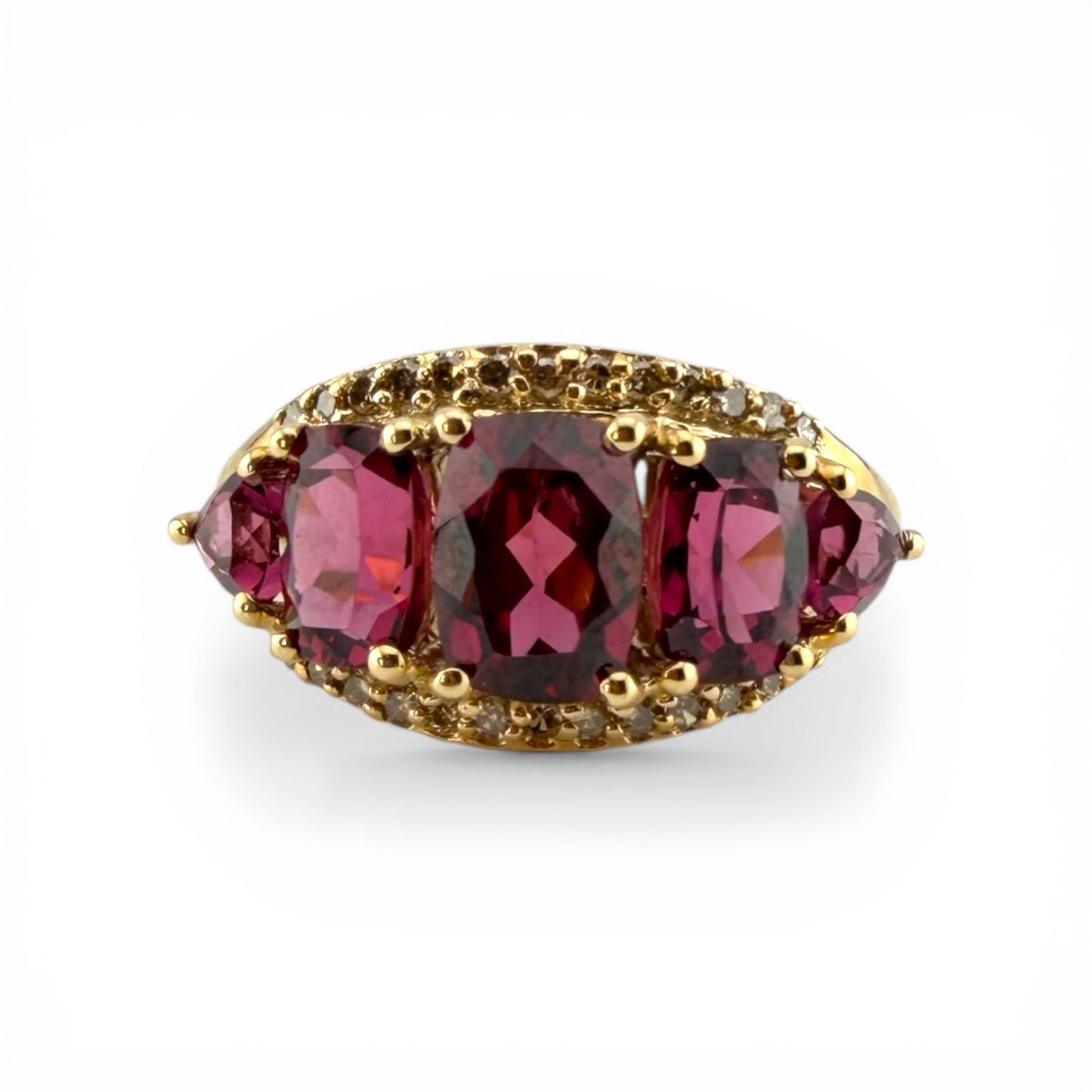 Yellow 10K Tourmaline & .13CTW Diamond Ring