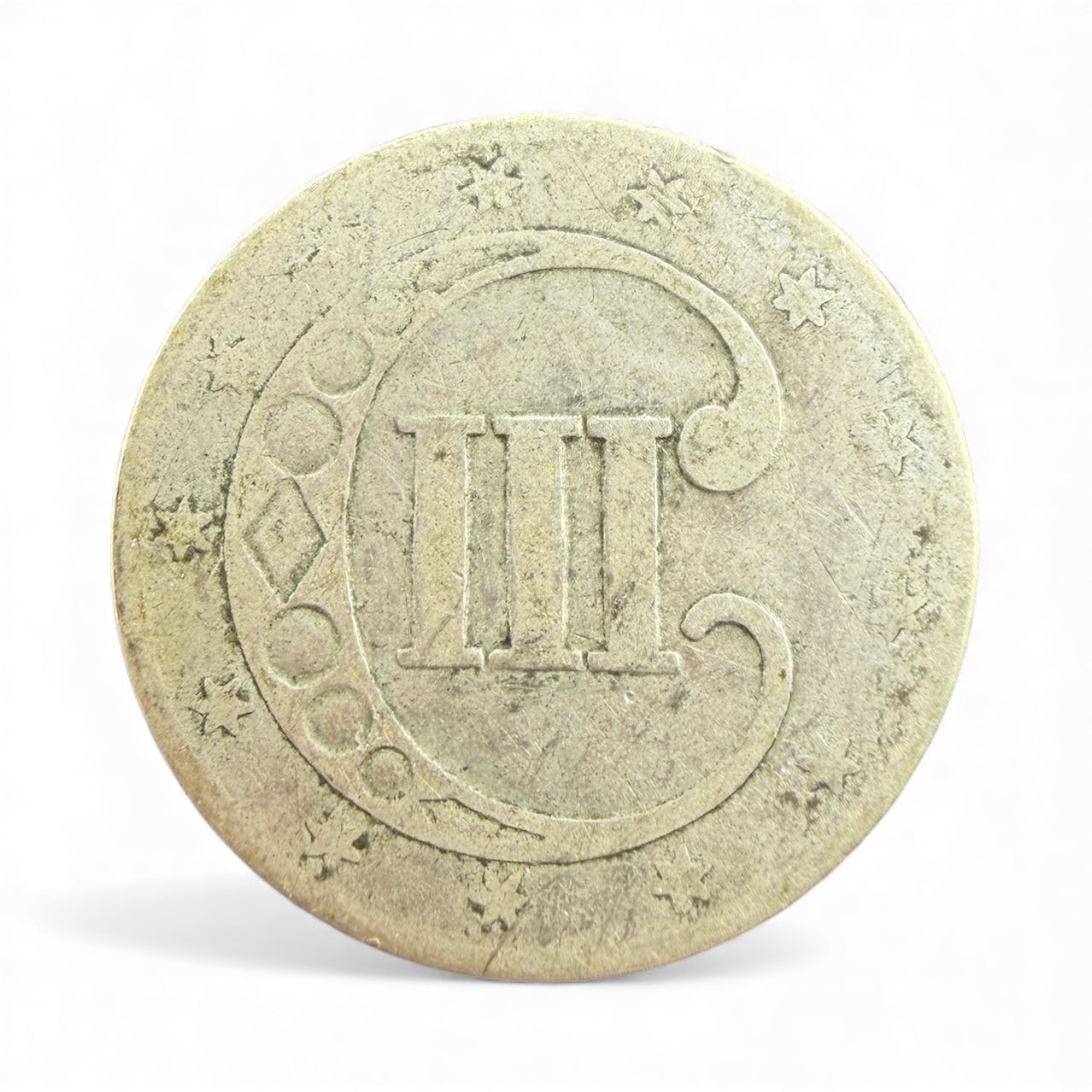 1852 3 Cents
