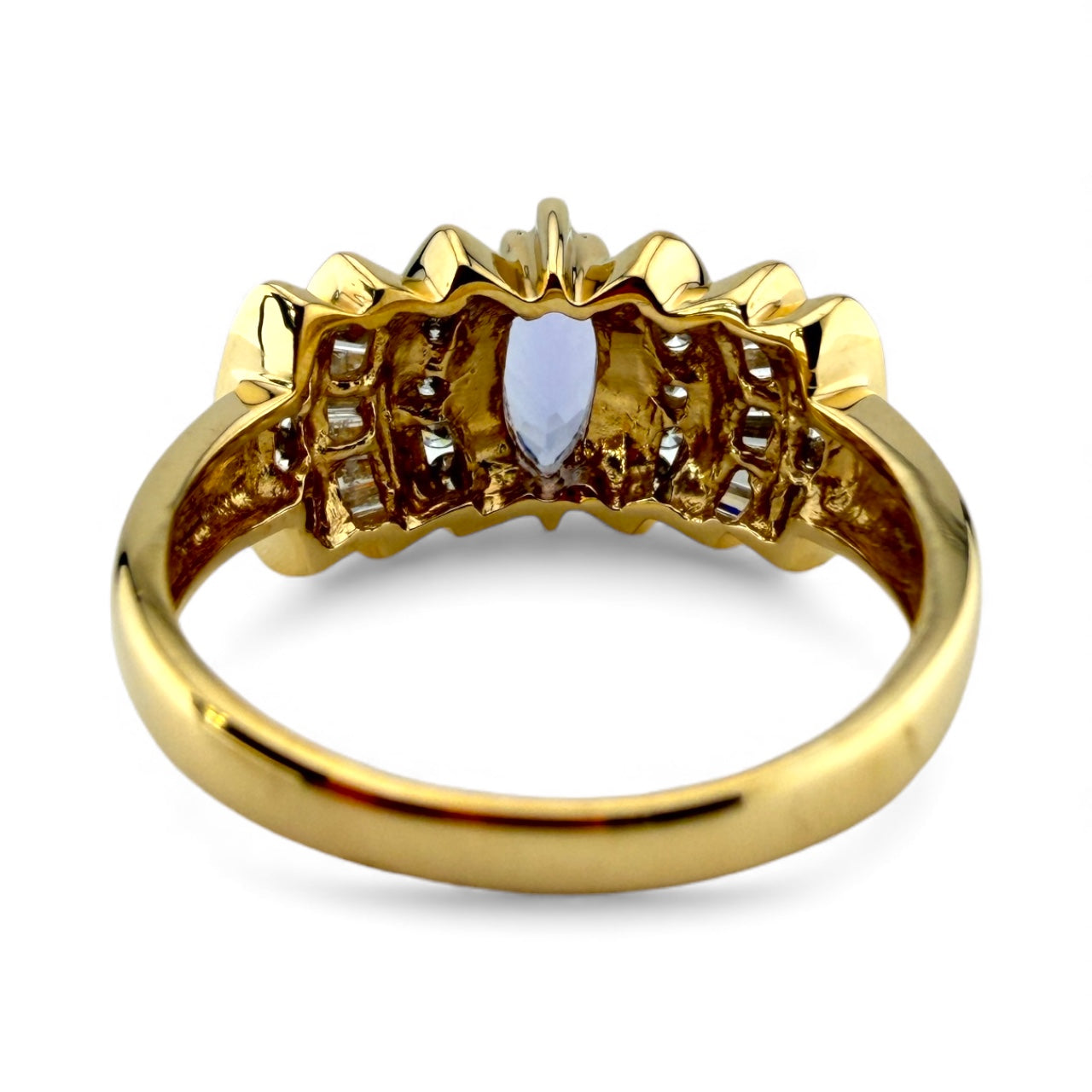 Yellow 14K 1CT Tanzanite & .66CTW Diamond Ring