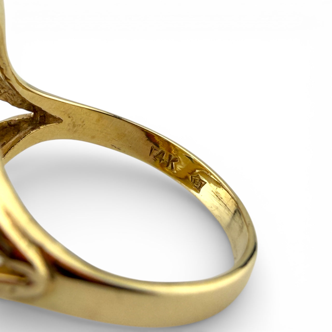 Yellow 14K Pearl & .03CTW Diamond w/Leaf Design Ring