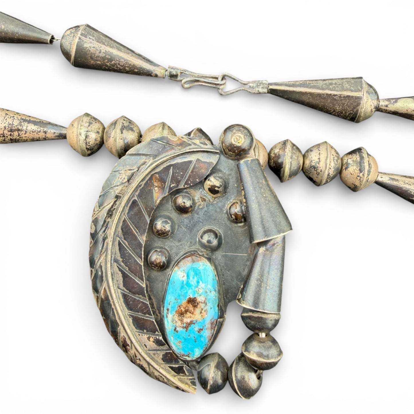 Silver Old Pawn Turquoise Necklace