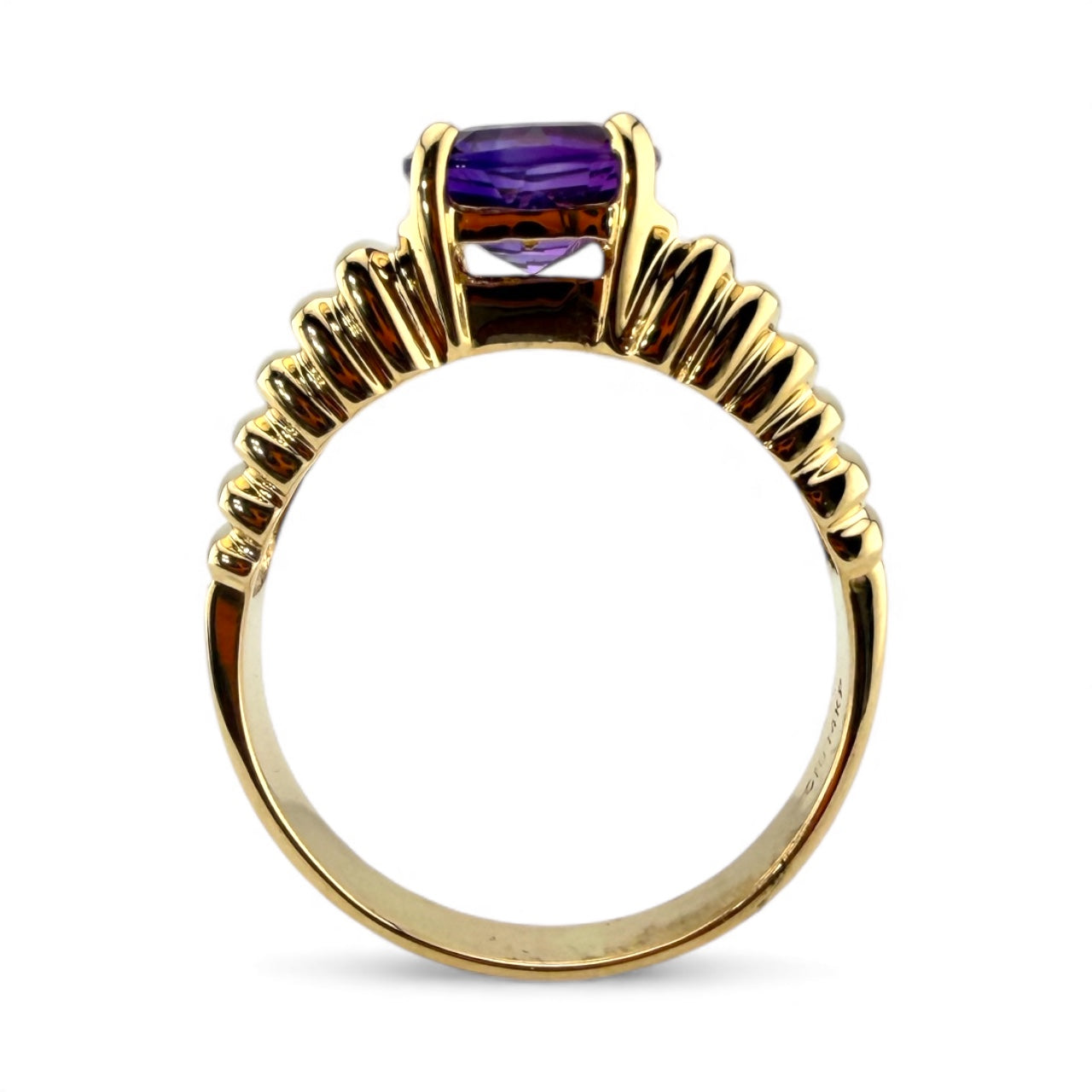 Yellow 14K Amethyst Ring