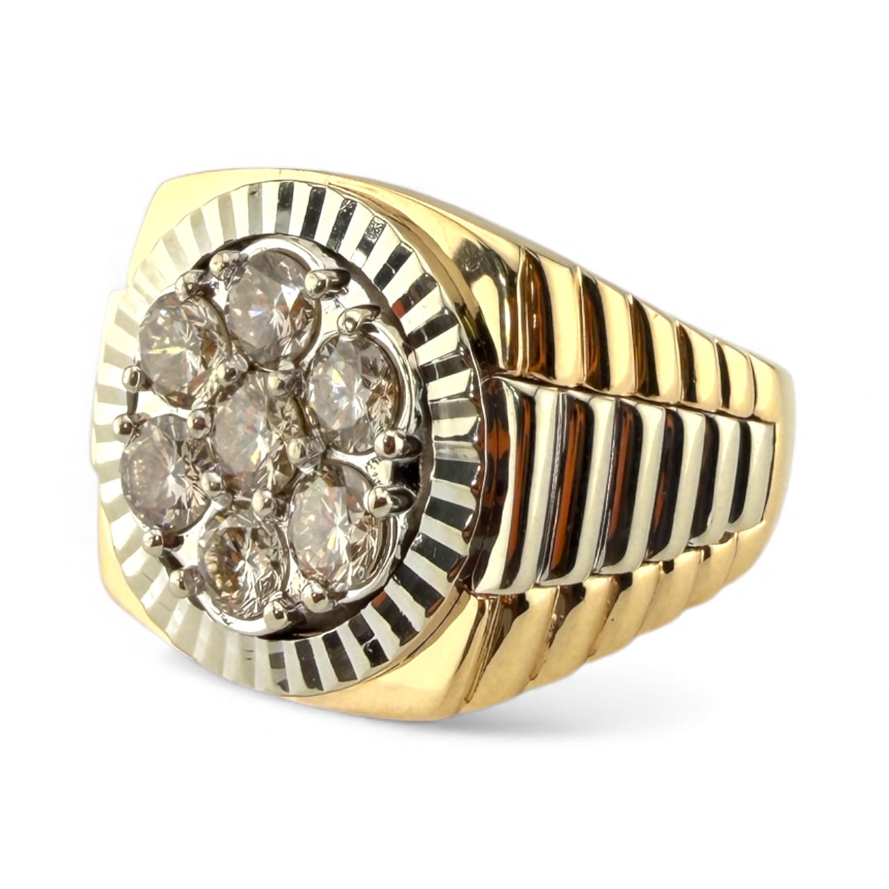 14K 2-Tone 1.87CTW Diamond Ring