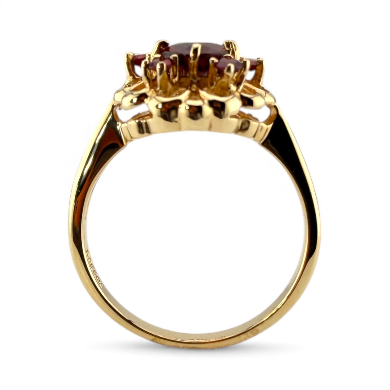 Yellow 10K Garnet Ring