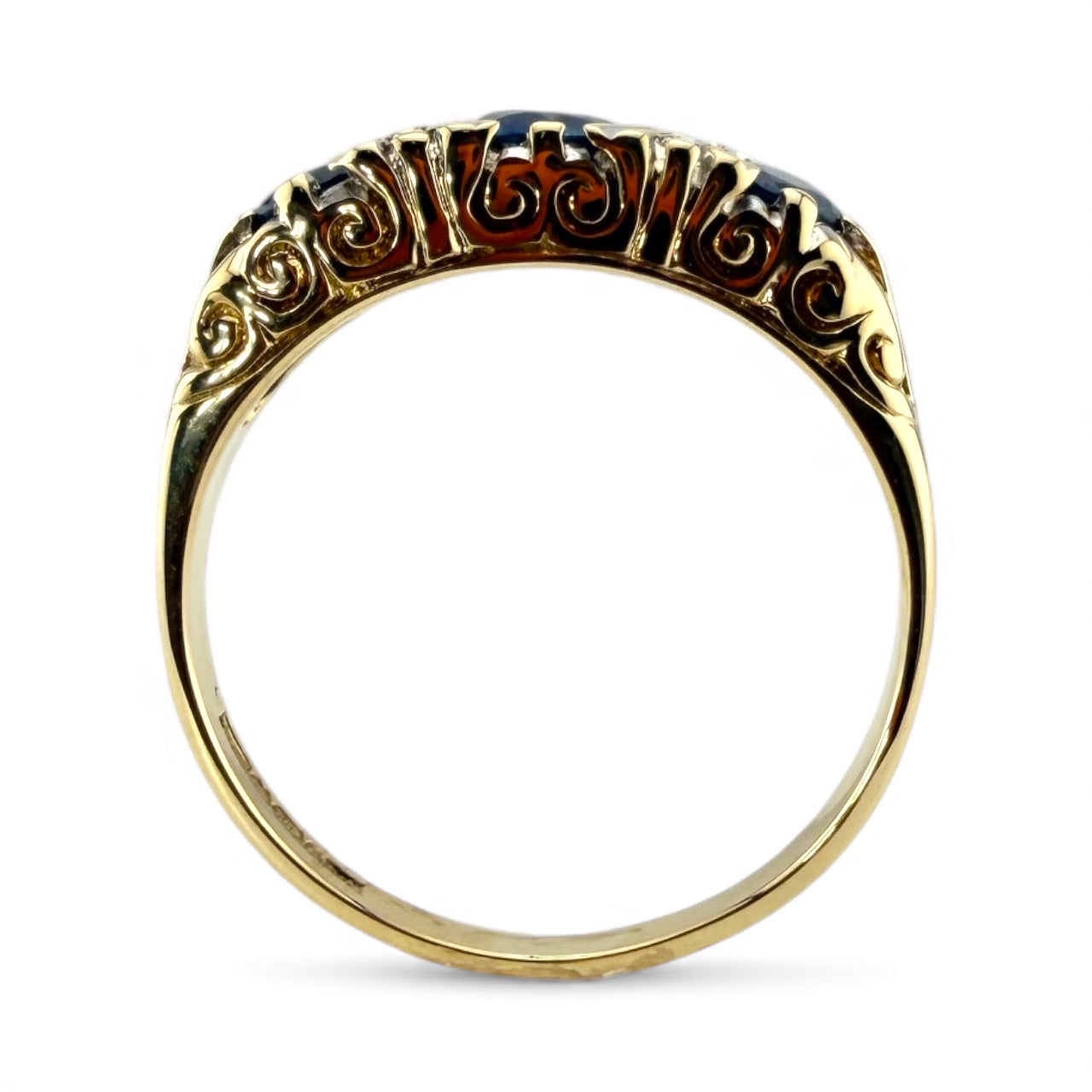 Yellow 9K Tanzanite & Diamond Ring