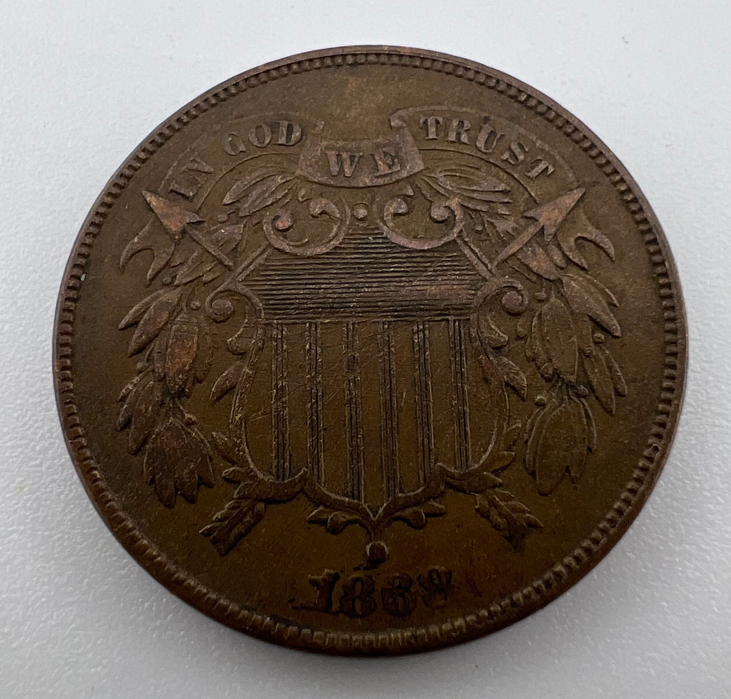 1868 2 Cents VF-20