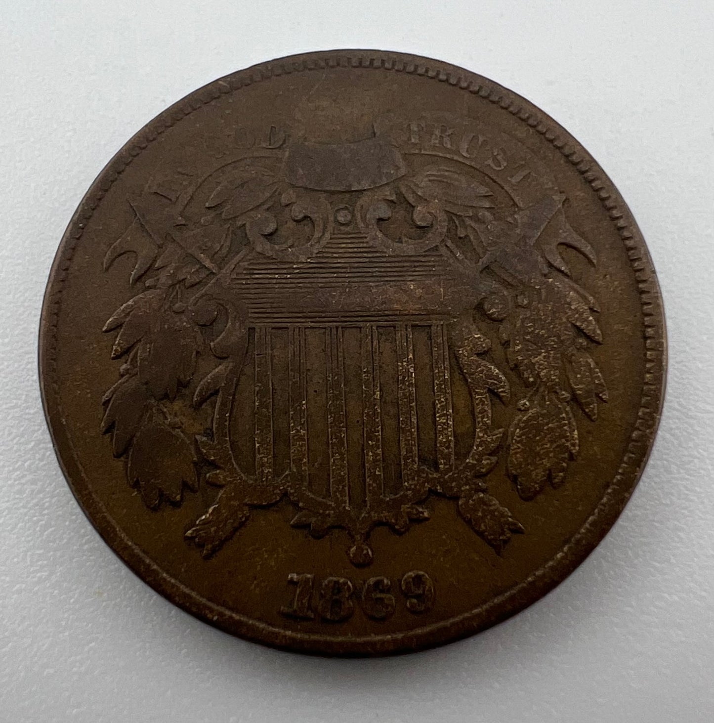 1869 2 Cents F-12