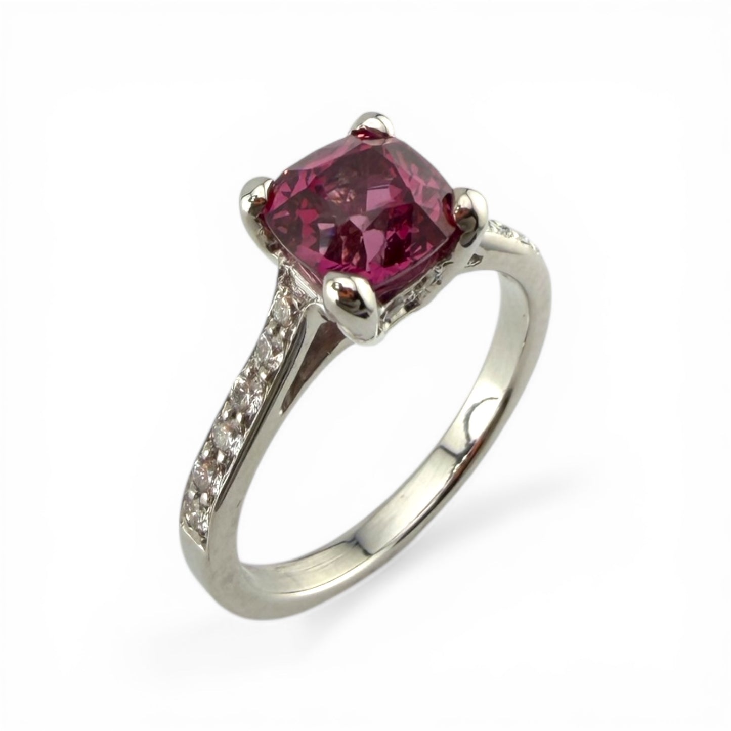 White 14K 1.86CT Tourmaline & Diamond Ring