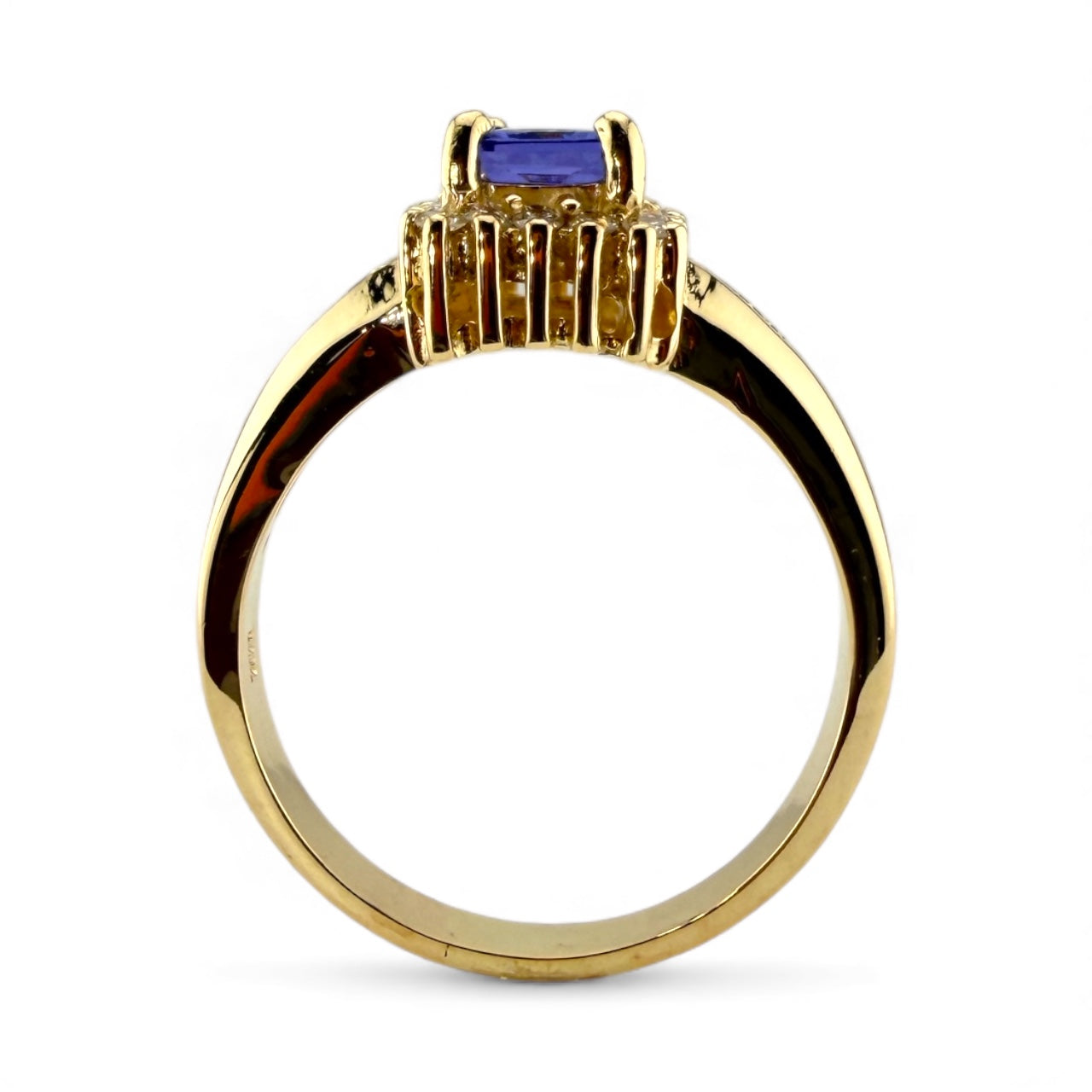 Yellow 14K Tanzanite & .36CTW Diamond Ring