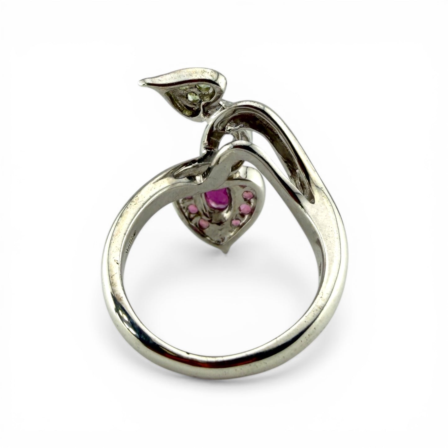 Sterling Silver Double Heart "Flower" Ring