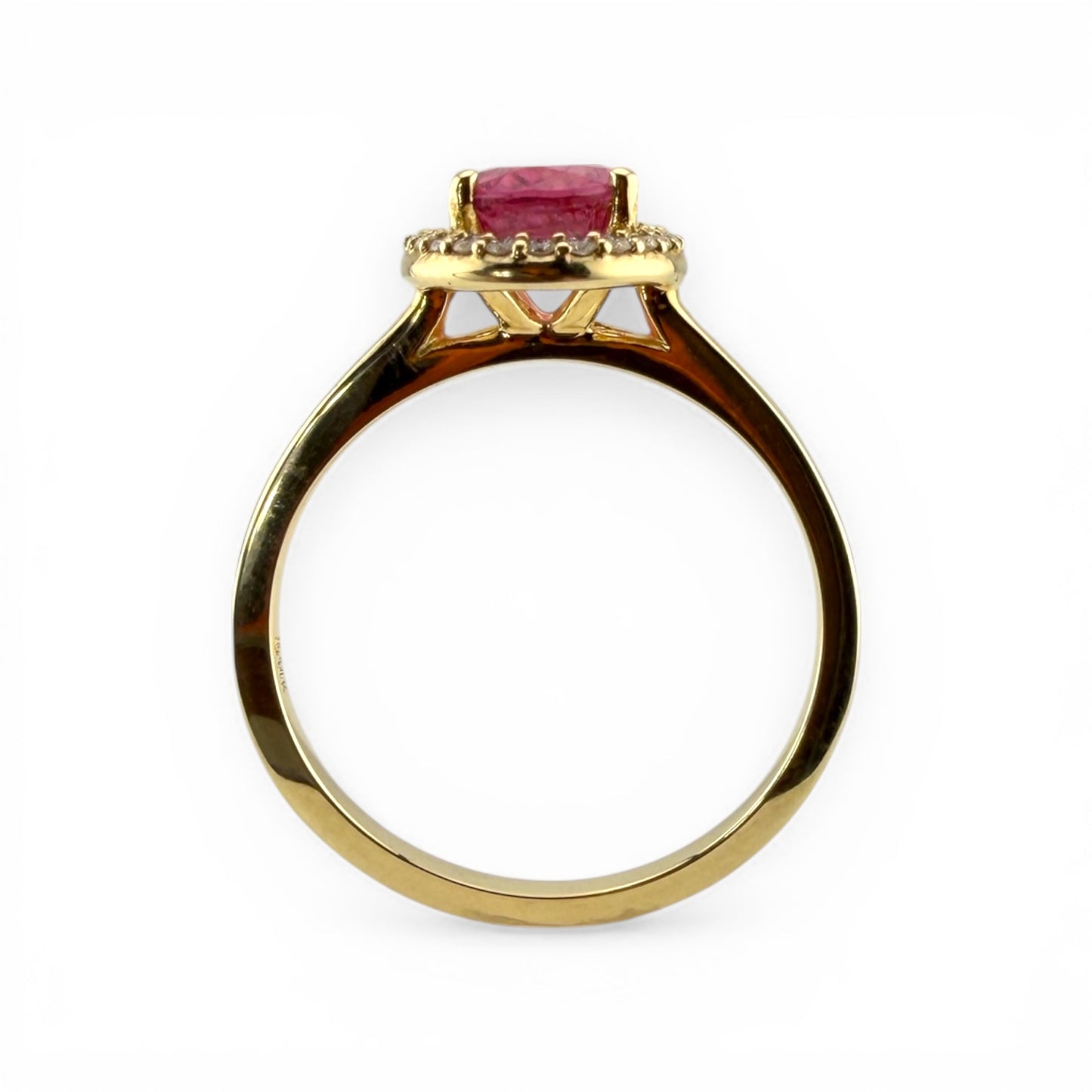 Y14K 1.35CT Tourmaline & .12CTW Diamond Ring