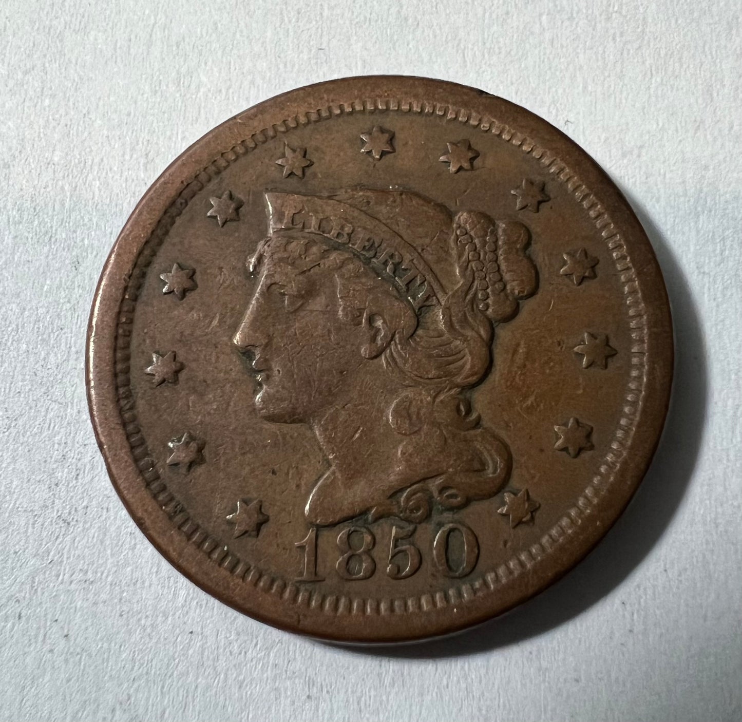 1850 Large Cent VF-20