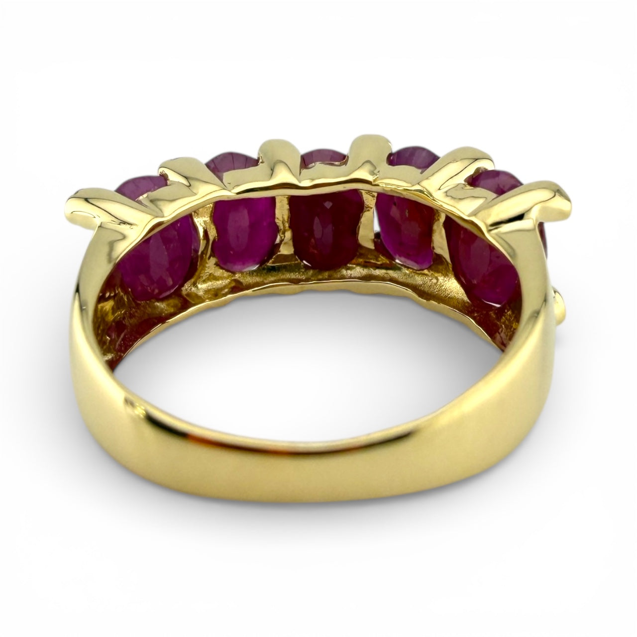Yellow 14K 5CTW Ruby & Diamond Ring