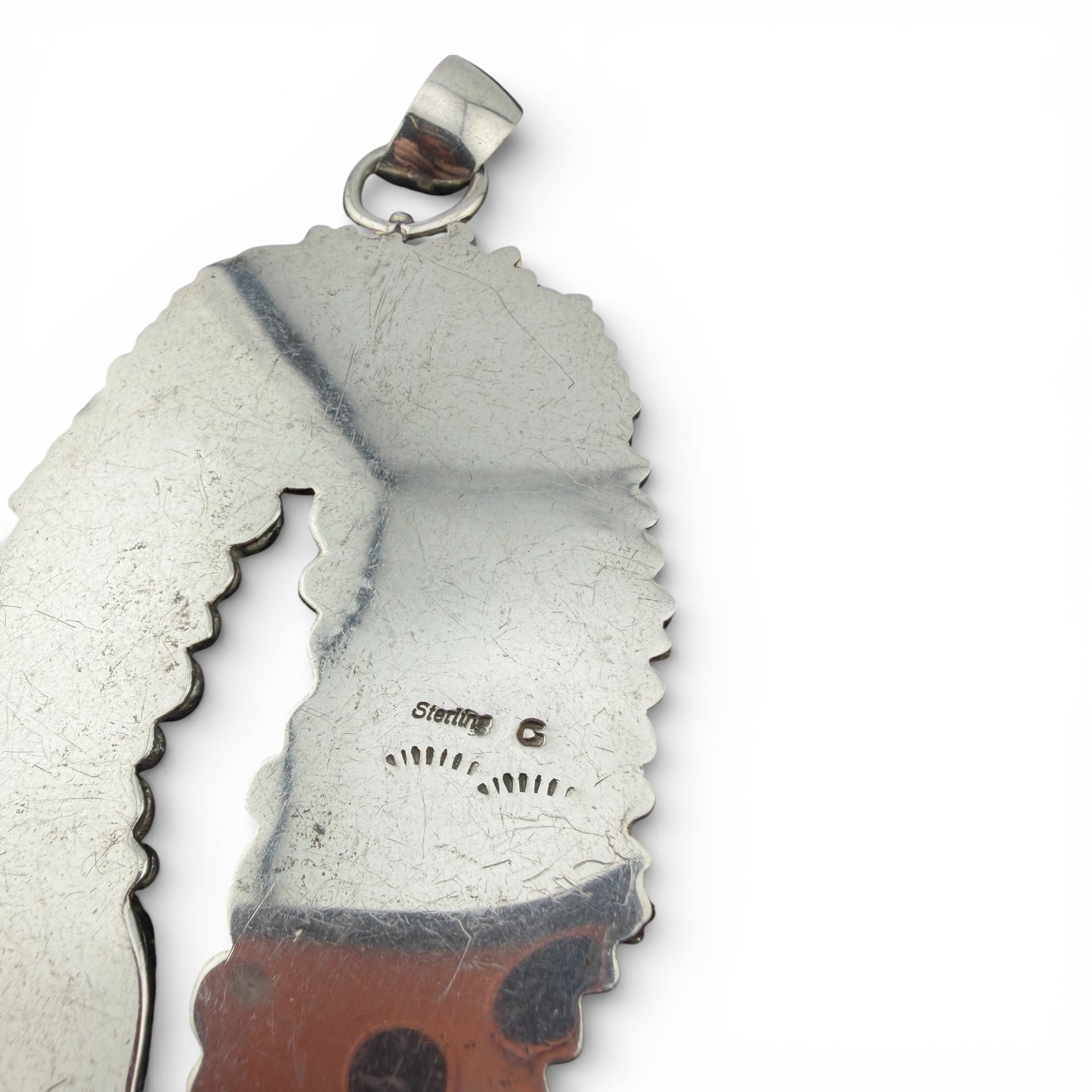 Sterling Silver Turquoise Leaf & Grape Pendant