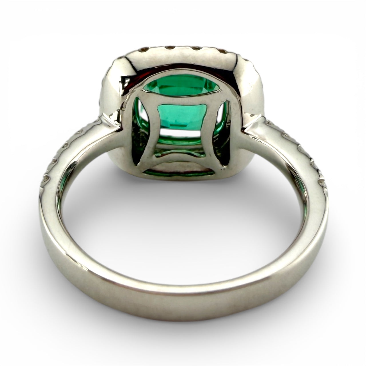 White 18K 1.83CT Emerald & 1.15CTW Diamond Ring