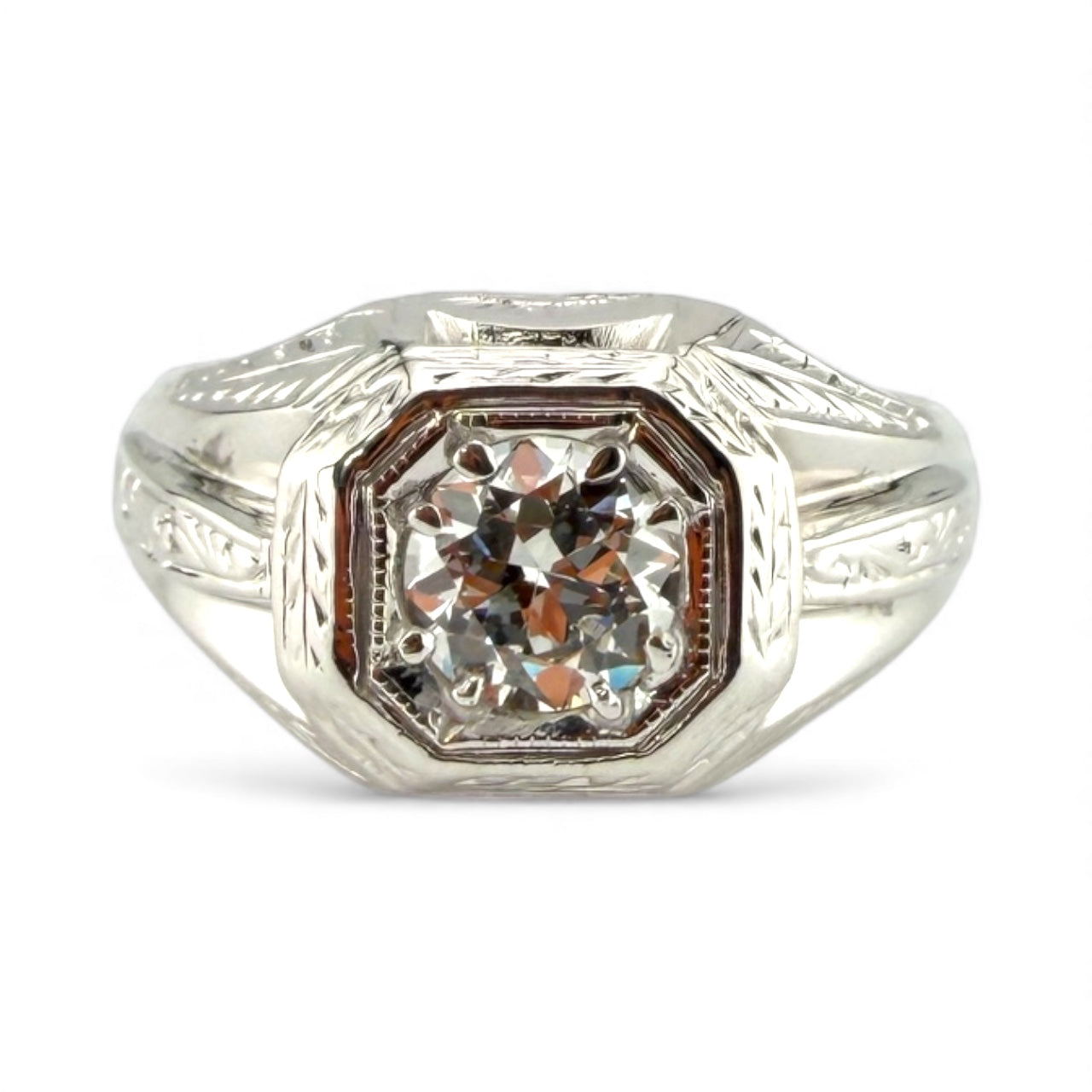 White 20K VS2 H .72CT Diamond Ring