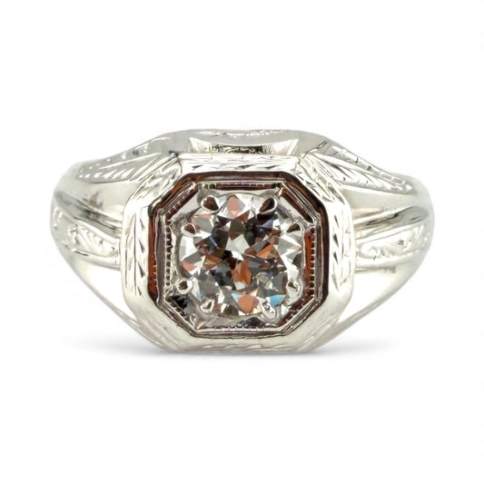 White 20K VS2 H .72CT Diamond Ring